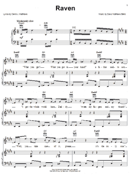 page one of Raven (Piano, Vocal & Guitar Chords (Right-Hand Melody))
