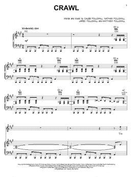 page one of Crawl (Piano, Vocal & Guitar Chords (Right-Hand Melody))