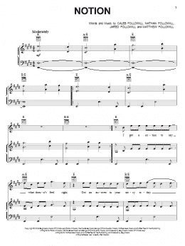 page one of Notion (Piano, Vocal & Guitar Chords (Right-Hand Melody))