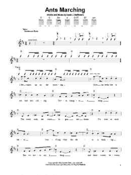 page one of Ants Marching (Easy Guitar)