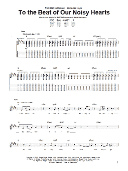 page one of To The Beat Of Our Noisy Hearts (Guitar Tab)