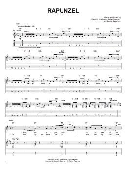 page one of Rapunzel (Easy Guitar)