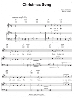 page one of Christmas Song (Piano, Vocal & Guitar Chords (Right-Hand Melody))