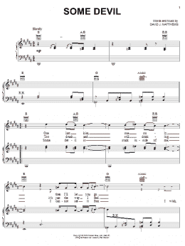 page one of Some Devil (Piano, Vocal & Guitar Chords (Right-Hand Melody))