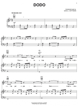 page one of Dodo (Piano, Vocal & Guitar Chords (Right-Hand Melody))
