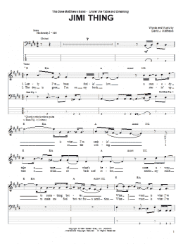 page one of Jimi Thing (Bass Guitar Tab)