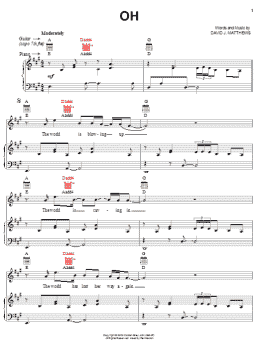 page one of Oh (Piano, Vocal & Guitar Chords (Right-Hand Melody))