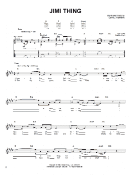 page one of Jimi Thing (Easy Guitar)