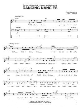 page one of Dancing Nancies (Bass Guitar Tab)