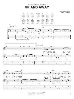 page one of Up and Away (Guitar Tab)