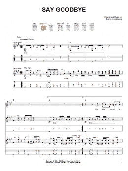 page one of Say Goodbye (Guitar Tab)