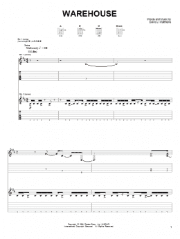 page one of Warehouse (Guitar Tab)