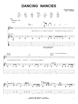 page one of Dancing Nancies (Guitar Tab)
