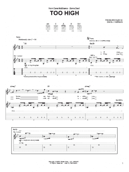 page one of Too High (Guitar Tab)