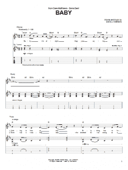 page one of Baby (Guitar Tab)
