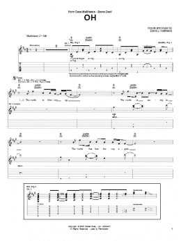 page one of Oh (Guitar Tab)