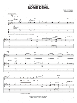 page one of Some Devil (Guitar Tab)