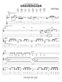 page one of Gravedigger (Guitar Tab)