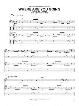 page one of Where Are You Going (Guitar Tab)