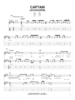 page one of Captain (Guitar Tab)
