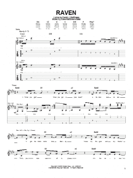 page one of Raven (Guitar Tab)