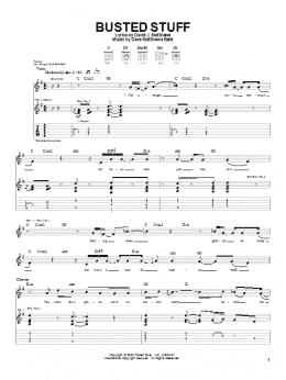page one of Busted Stuff (Guitar Tab)