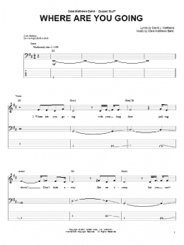 page one of Where Are You Going (Bass Guitar Tab)
