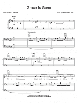 page one of Grace Is Gone (Piano, Vocal & Guitar Chords (Right-Hand Melody))