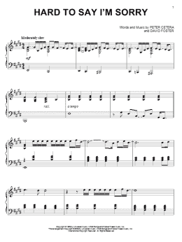 page one of Hard To Say I'm Sorry (Piano Solo)