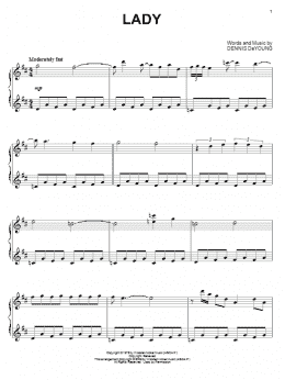 page one of Lady (Piano Solo)