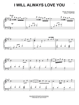 page one of I Will Always Love You (Piano Solo)