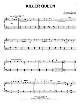 page one of Killer Queen (Piano Solo)
