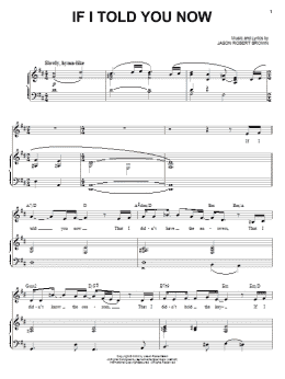 page one of If I Told You Now (Piano & Vocal)