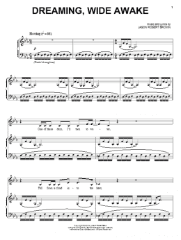 page one of Dreaming, Wide Awake (Piano & Vocal)
