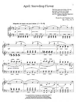 page one of April: Snowdrop Flower (Piano Solo)