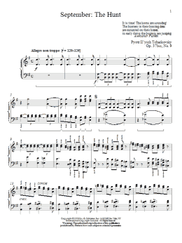 page one of September: The Hunt (Piano Solo)