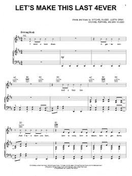 page one of Let's Make This Last 4ever (Piano, Vocal & Guitar Chords (Right-Hand Melody))