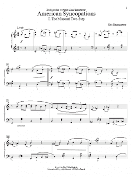 page one of American Syncopations - A Ragtime Suite (Educational Piano)