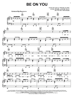 page one of Be On You (Piano, Vocal & Guitar Chords (Right-Hand Melody))