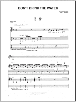 page one of Don't Drink The Water (Guitar Tab)
