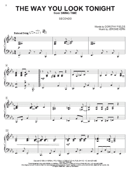 page one of The Way You Look Tonight (Piano Duet)