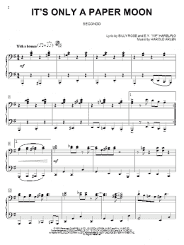 page one of It's Only A Paper Moon (Piano Duet)