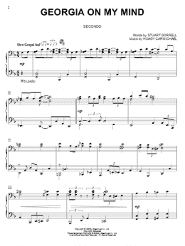 page one of Georgia On My Mind (Piano Duet)