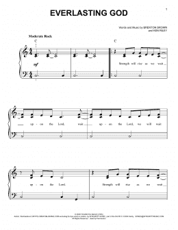 page one of Everlasting God (Easy Piano)