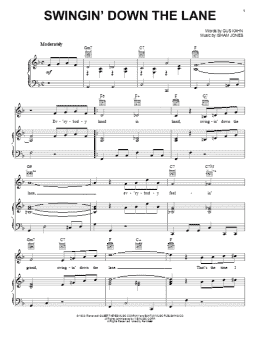 page one of Swingin' Down The Lane (Piano, Vocal & Guitar Chords (Right-Hand Melody))