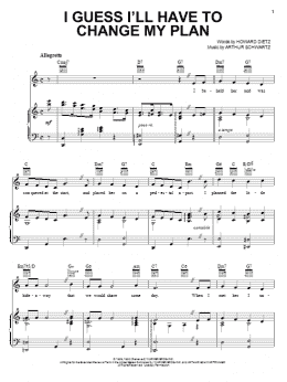 page one of I Guess I'll Have To Change My Plan (Piano, Vocal & Guitar Chords (Right-Hand Melody))