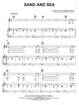 page one of Sand and Sea (Piano, Vocal & Guitar Chords (Right-Hand Melody))