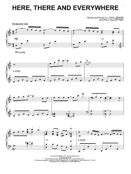 page one of Here, There And Everywhere (Piano Solo)