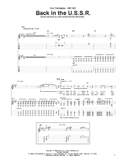 page one of Back In The U.S.S.R. (Guitar Tab)