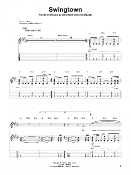 page one of Swingtown (Guitar Tab (Single Guitar))
